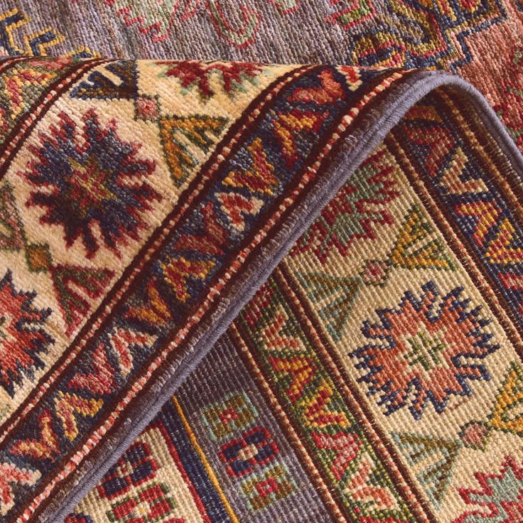 Detail image of 3' 7 x 5' Hand Knotted Kazak Rug