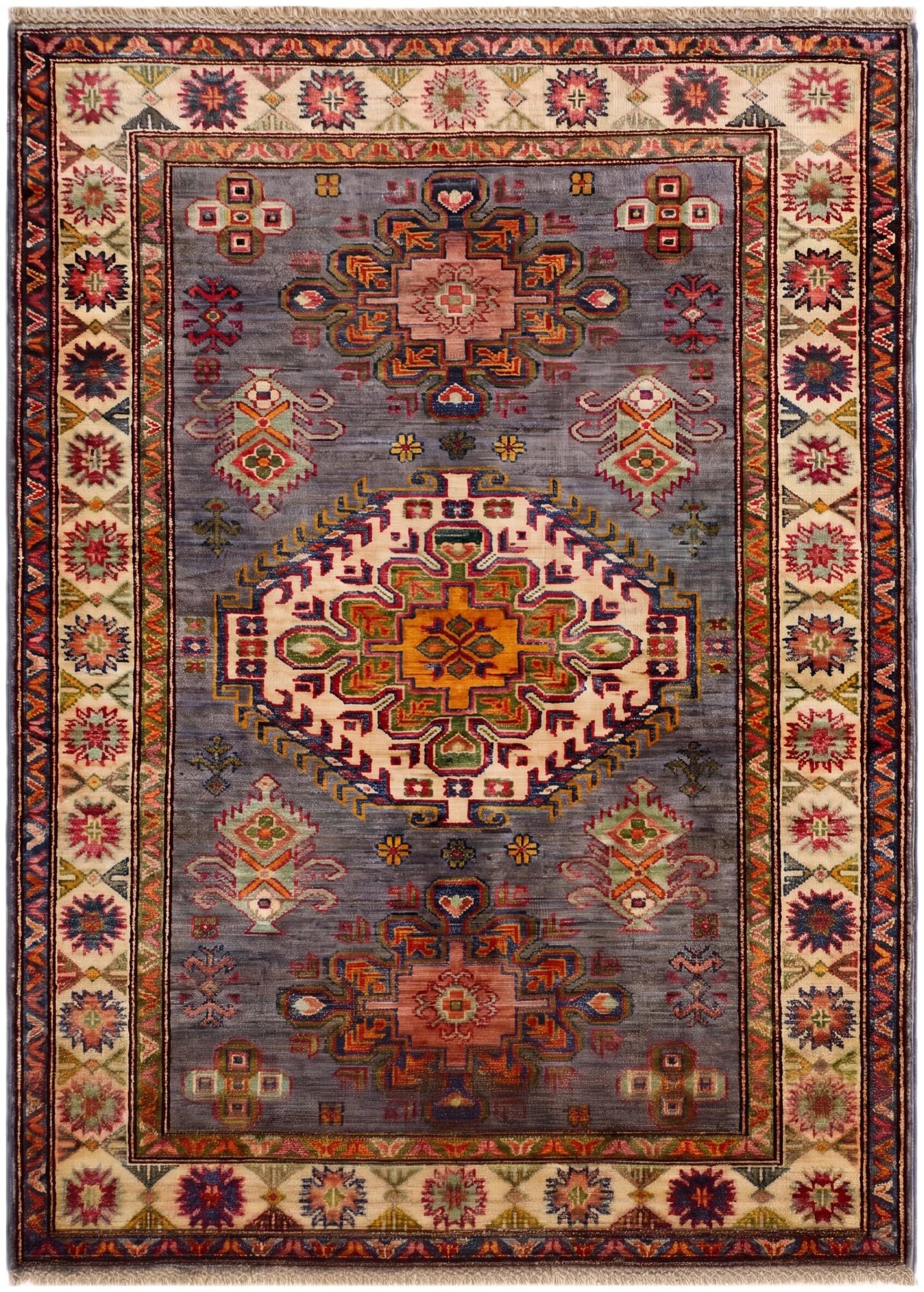 3' 7 x 5' Hand Knotted Kazak Rug