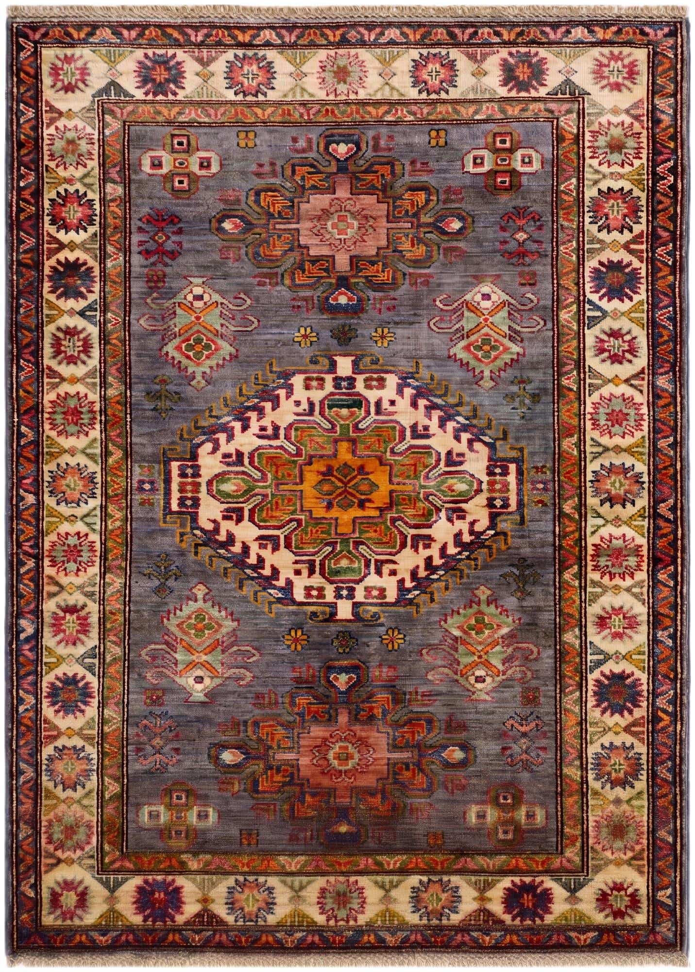 3' 7 x 5' Hand Knotted Kazak Rug