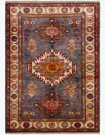 3' 7 x 5' Hand Knotted Kazak Rug