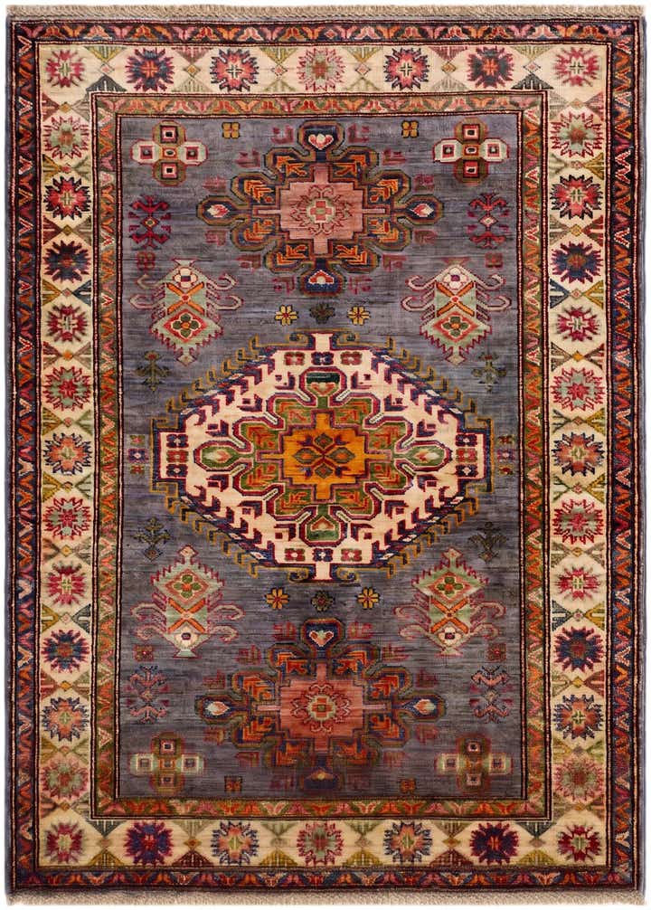 3' 7 x 5' Hand Knotted Kazak Rug