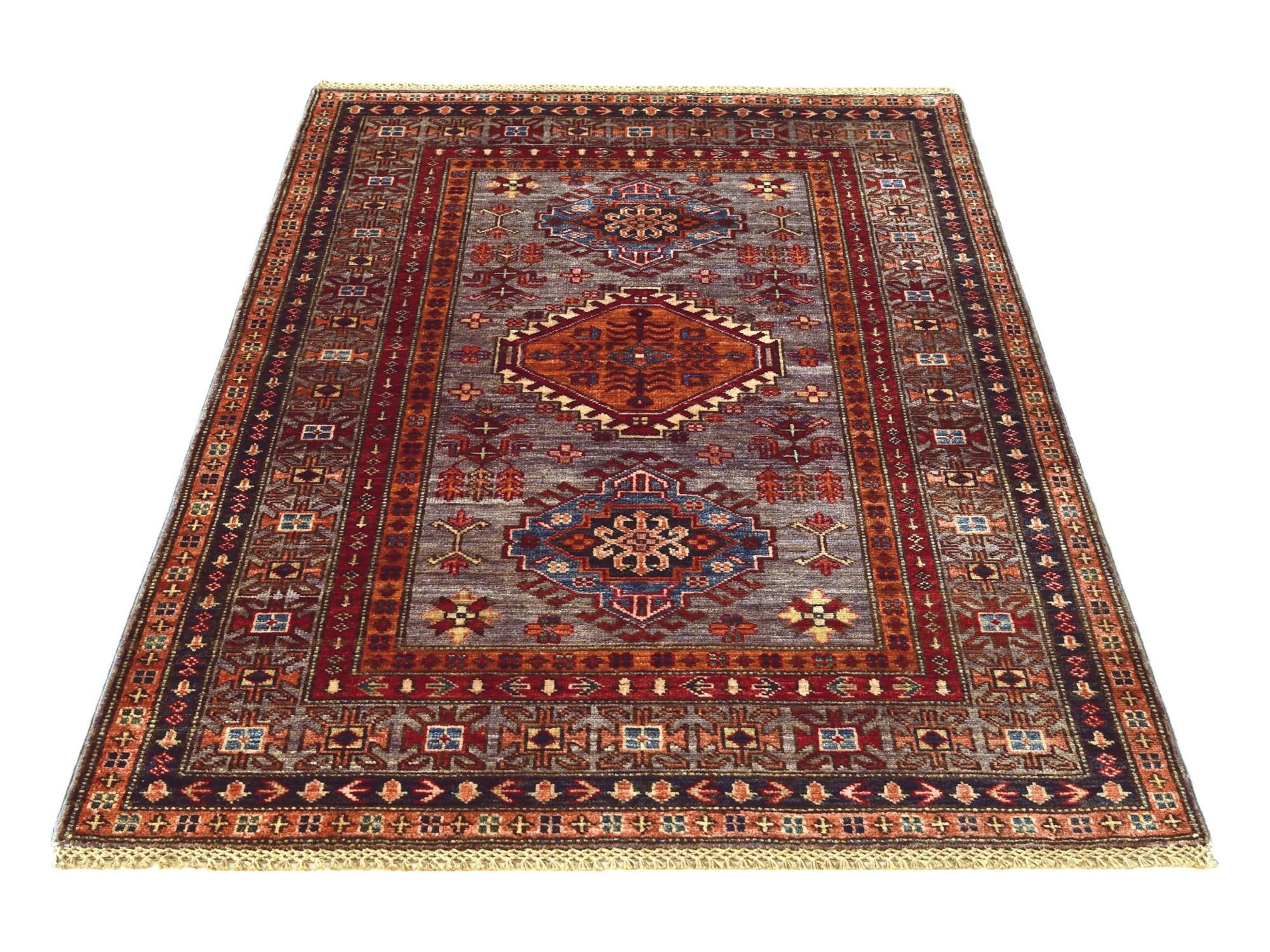3' 4 x 5' 1 Hand Knotted Kazak Rug