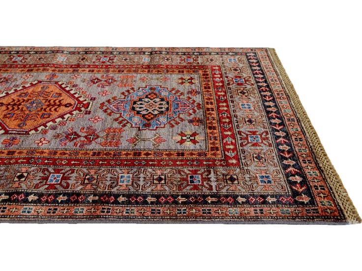 Detail image of 3' 4 x 5' 1 Hand Knotted Kazak Rug