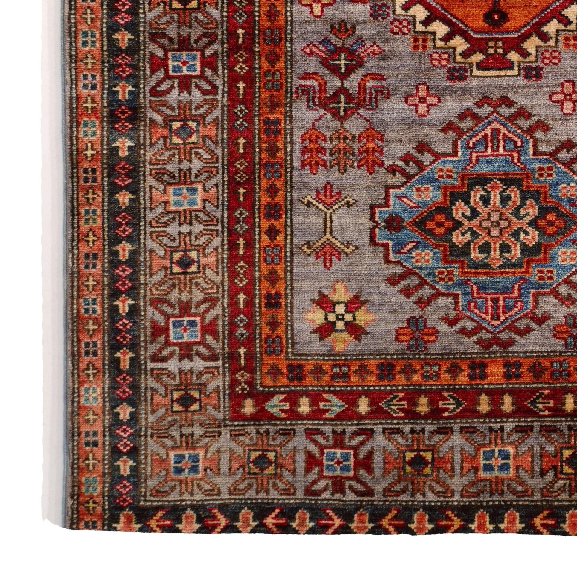 3' 4 x 5' 1 Hand Knotted Kazak Rug