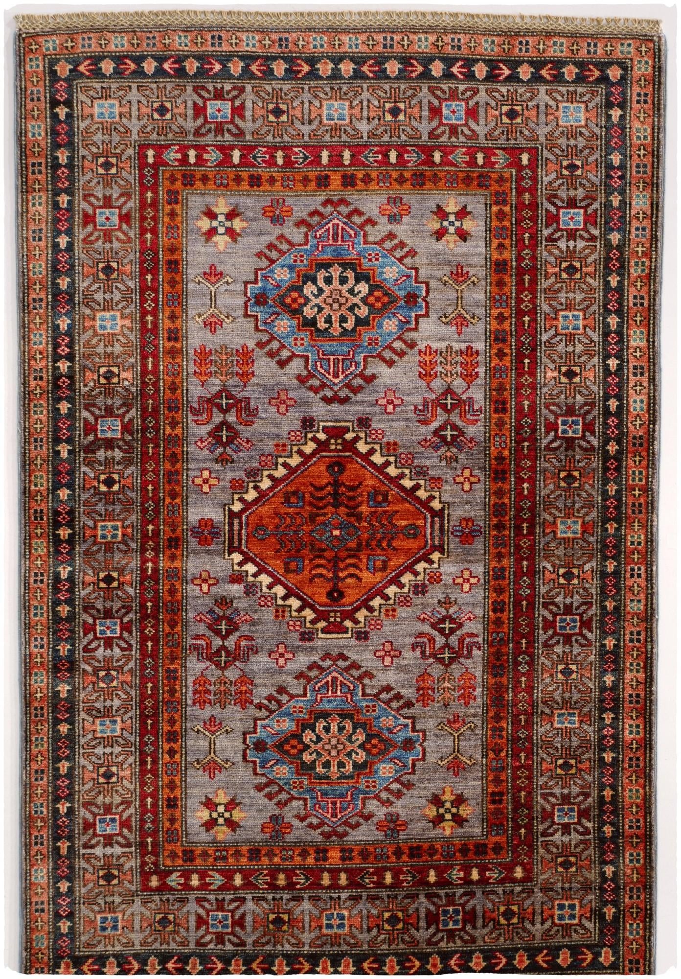 3' 4 x 5' 1 Hand Knotted Kazak Rug