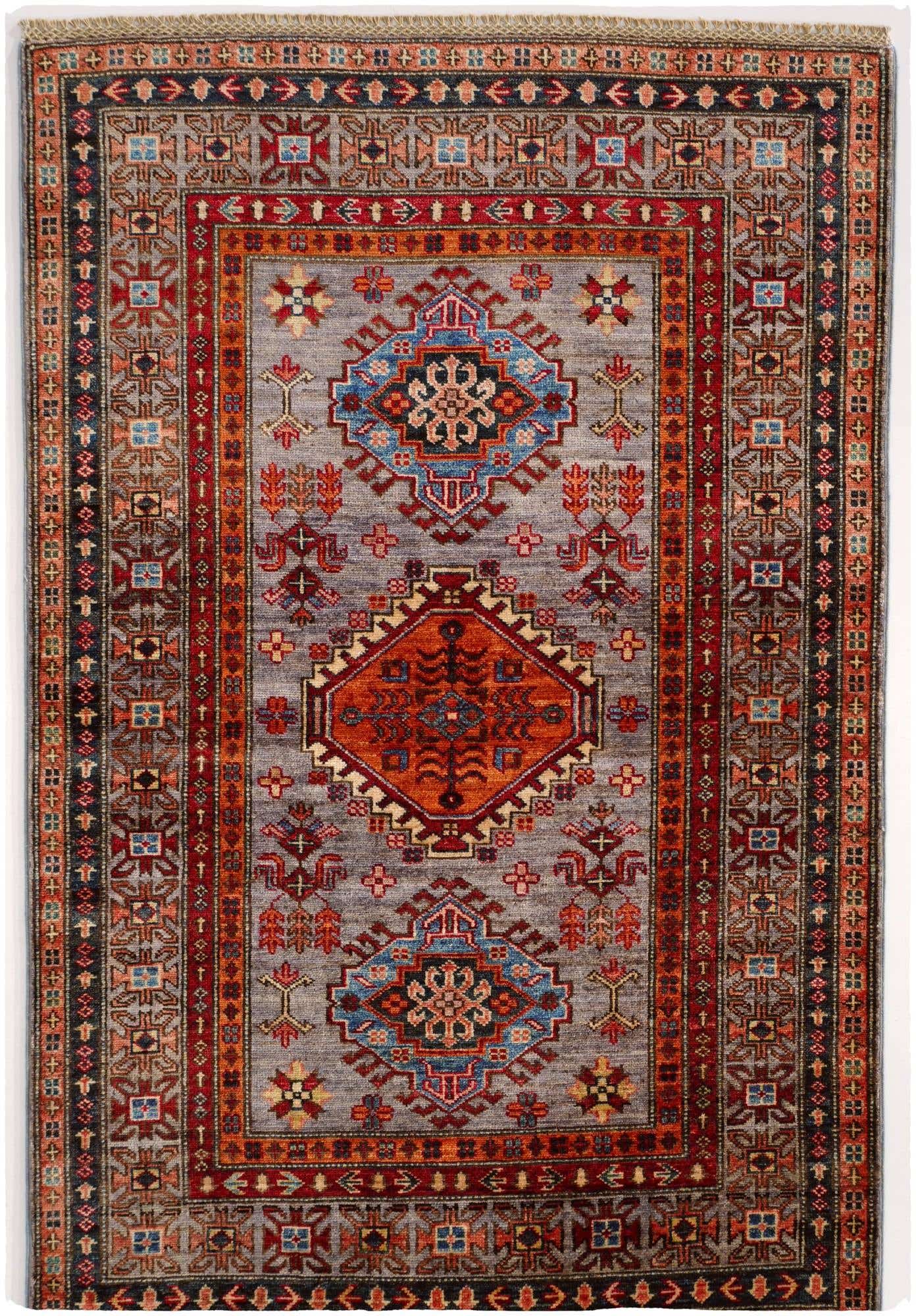 3' 4 x 5' 1 Hand Knotted Kazak Rug