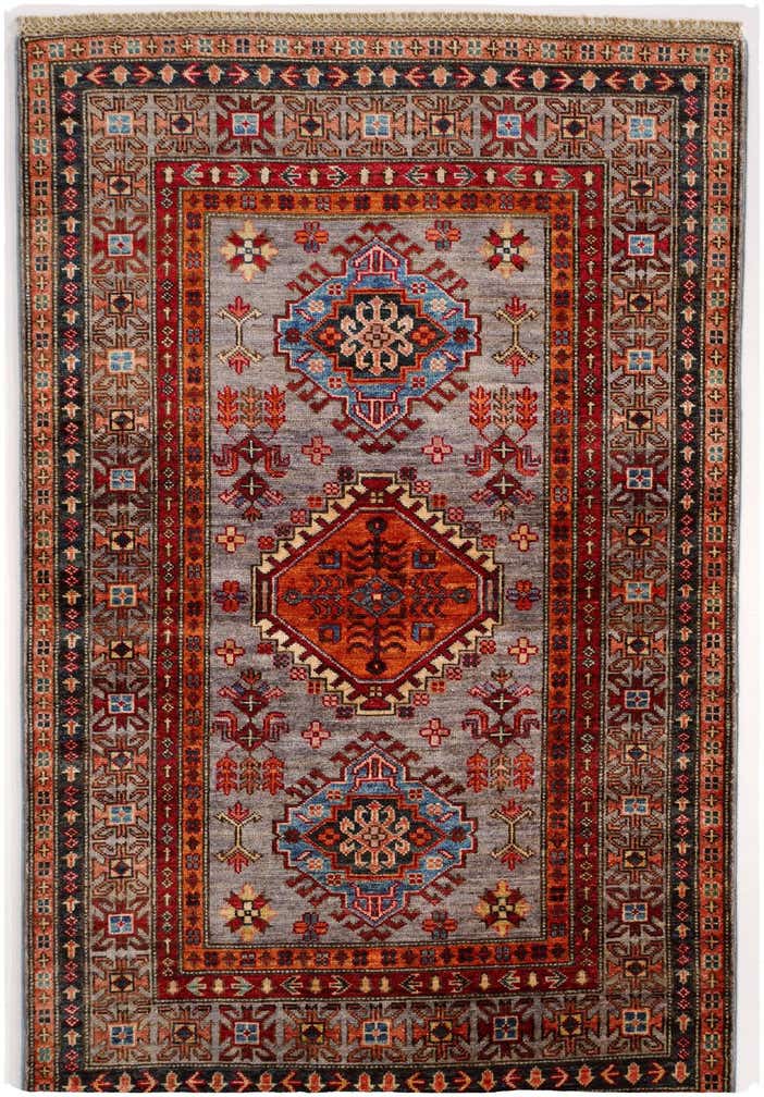 3' 4 x 5' 1 Hand Knotted Kazak Rug