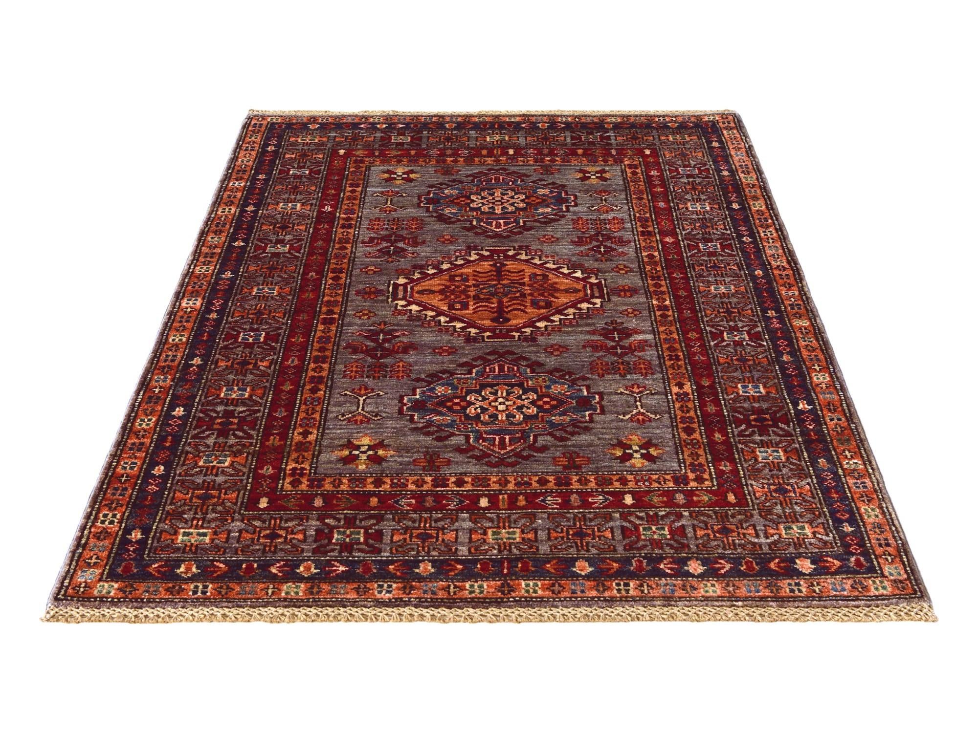 3' 5 x 5' Hand Knotted Kazak Rug