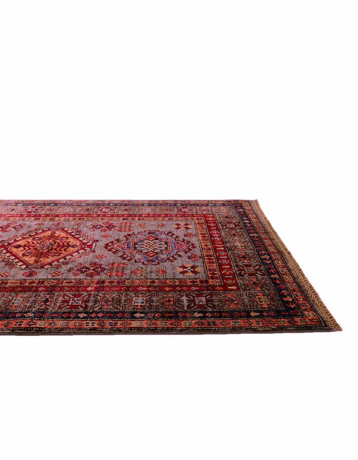 Detail image of 3' 5 x 5' Hand Knotted Kazak Rug
