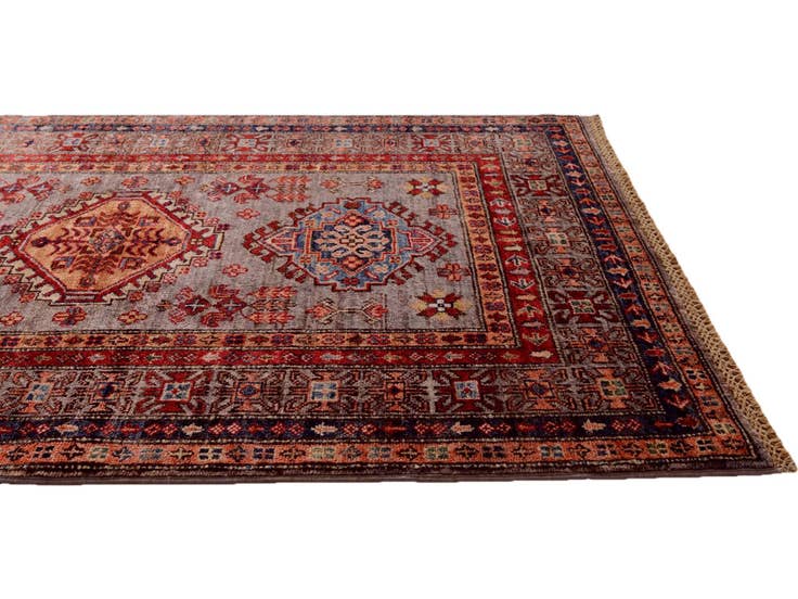 Detail image of 3' 5 x 5' Hand Knotted Kazak Rug