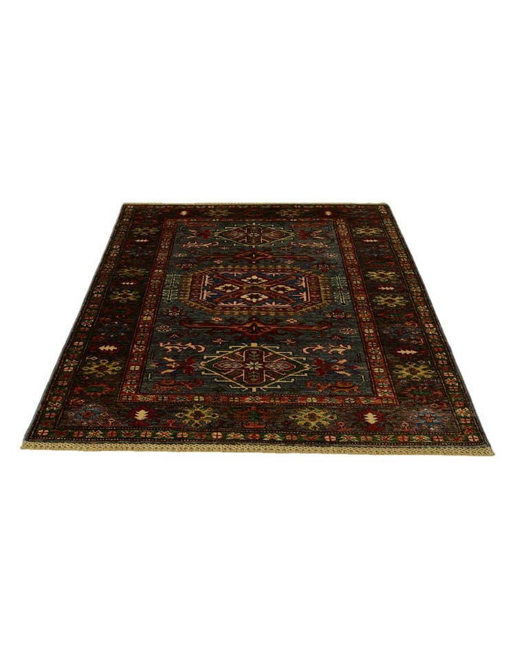 Detail image of 3' 6 x 5' 3 Hand Knotted Kazak Rug