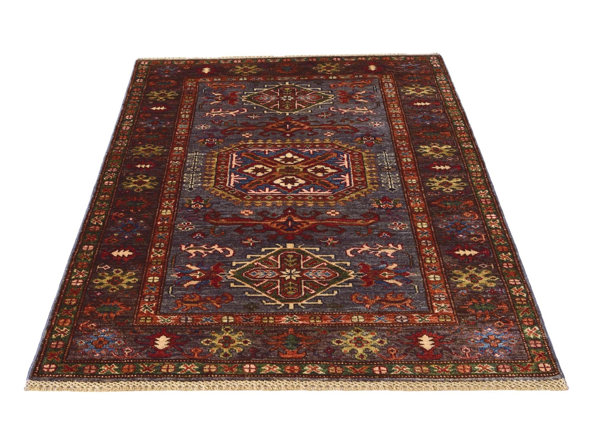 3' 6 x 5' 3 Hand Knotted Kazak Rug