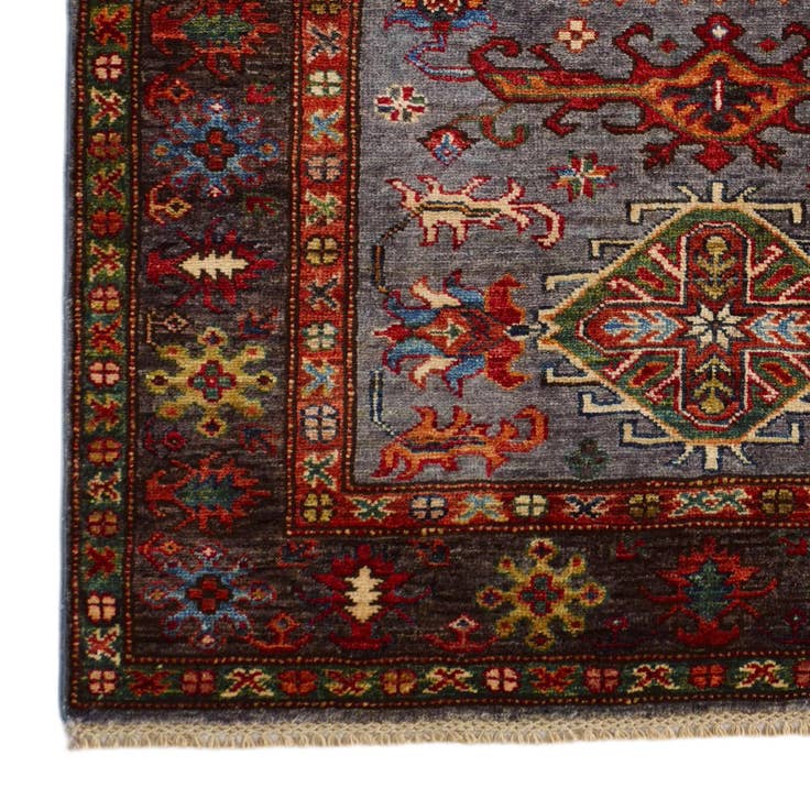 Detail image of 3' 6 x 5' 3 Hand Knotted Kazak Rug