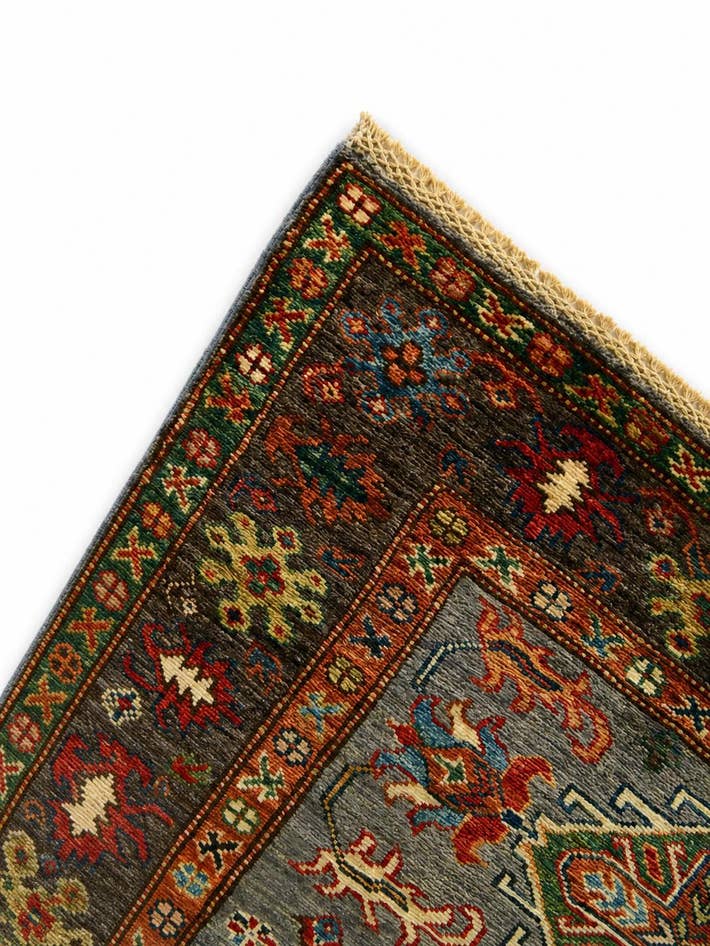 Detail image of 3' 6 x 5' 3 Hand Knotted Kazak Rug