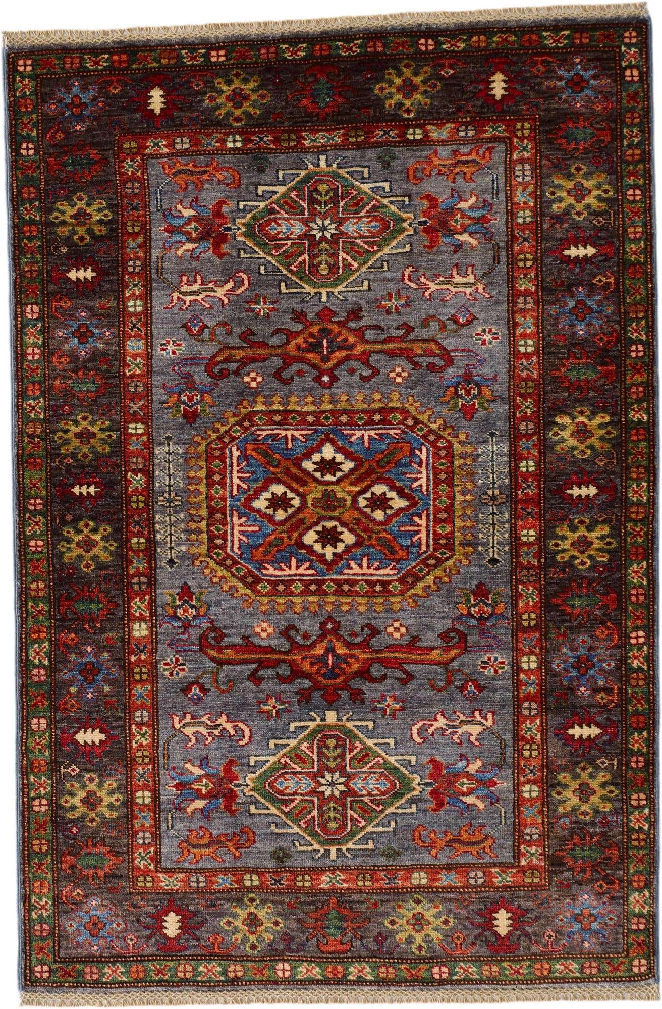 3' 6 x 5' 3 Hand Knotted Kazak Rug
