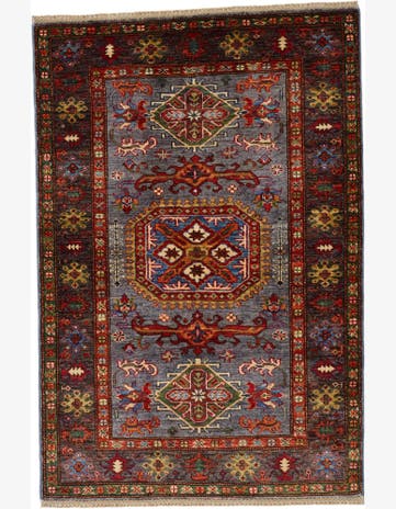 3' 6 x 5' 3 Hand Knotted Kazak Rug