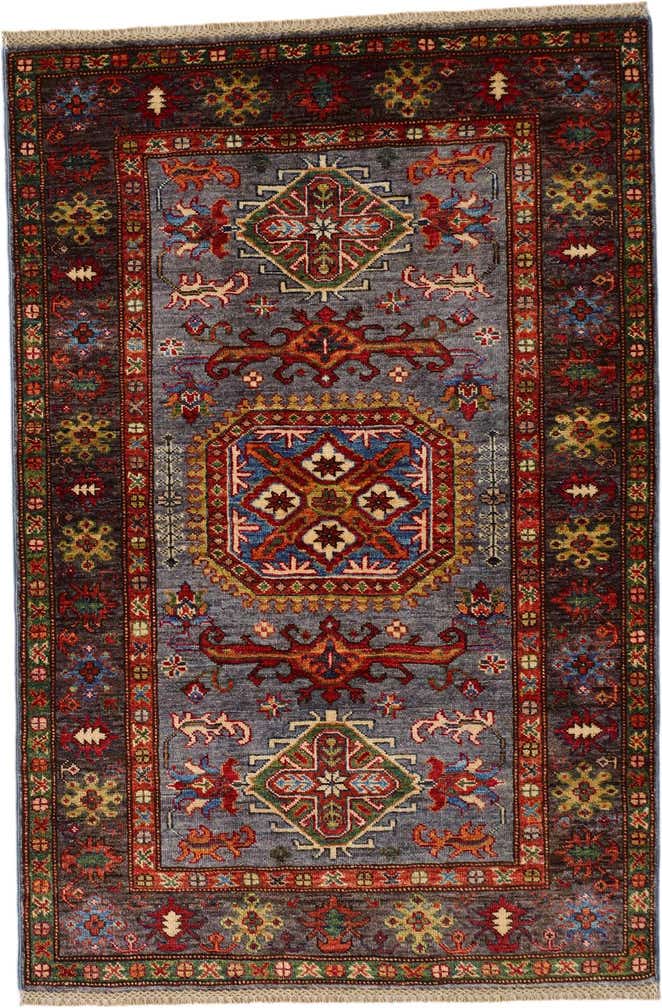 3' 6 x 5' 3 Hand Knotted Kazak Rug