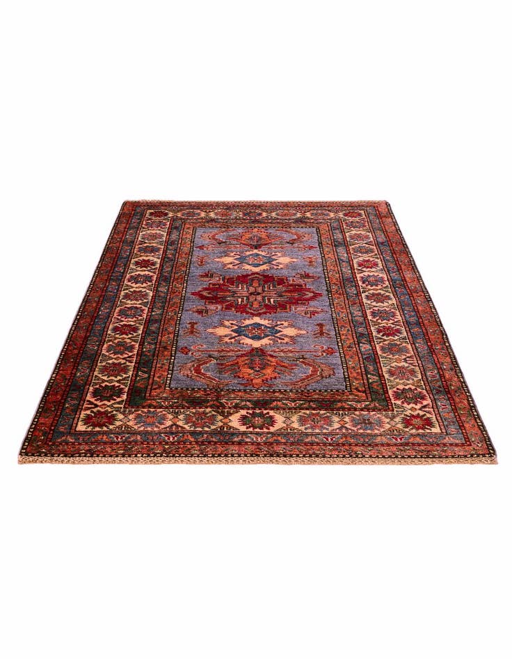 Detail image of 3' 5 x 5' Hand Knotted Kazak Rug