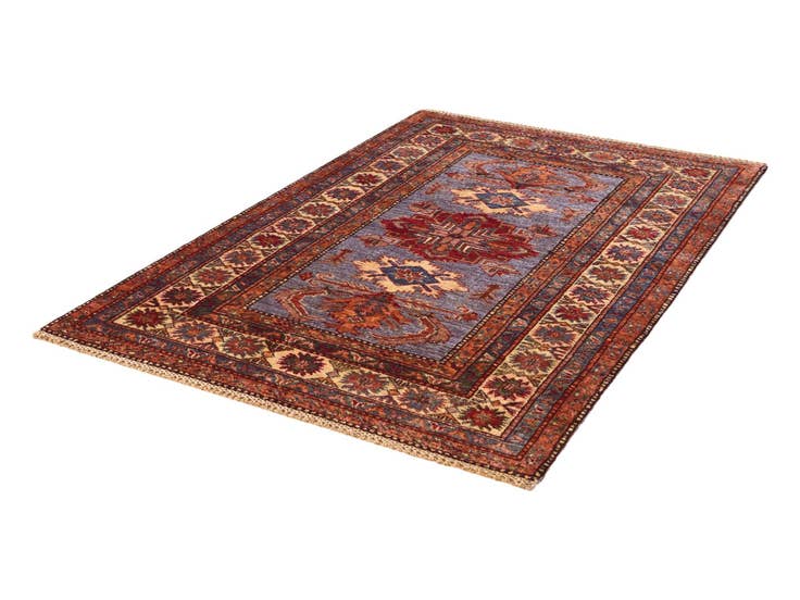 Detail image of 3' 5 x 5' Hand Knotted Kazak Rug