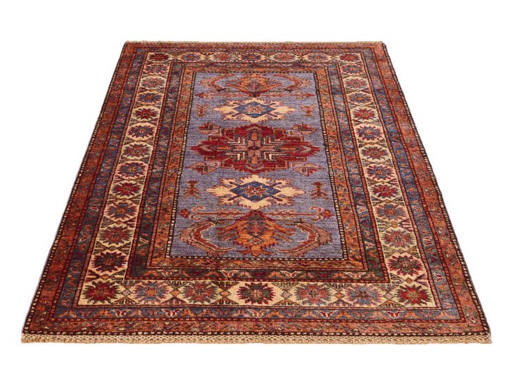 Detail image of 3' 5 x 5' Hand Knotted Kazak Rug