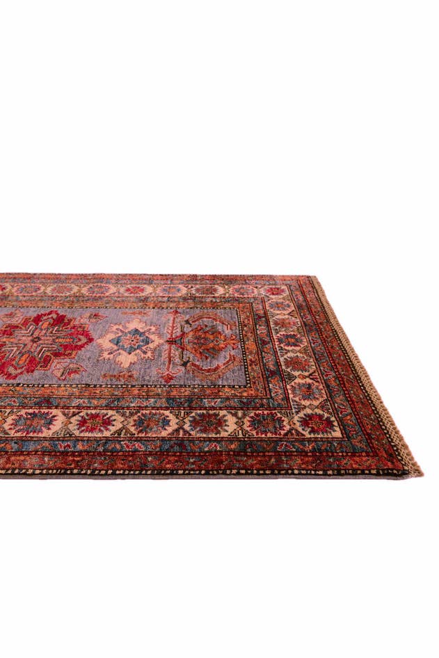 Detail image of 3' 5 x 5' Hand Knotted Kazak Rug