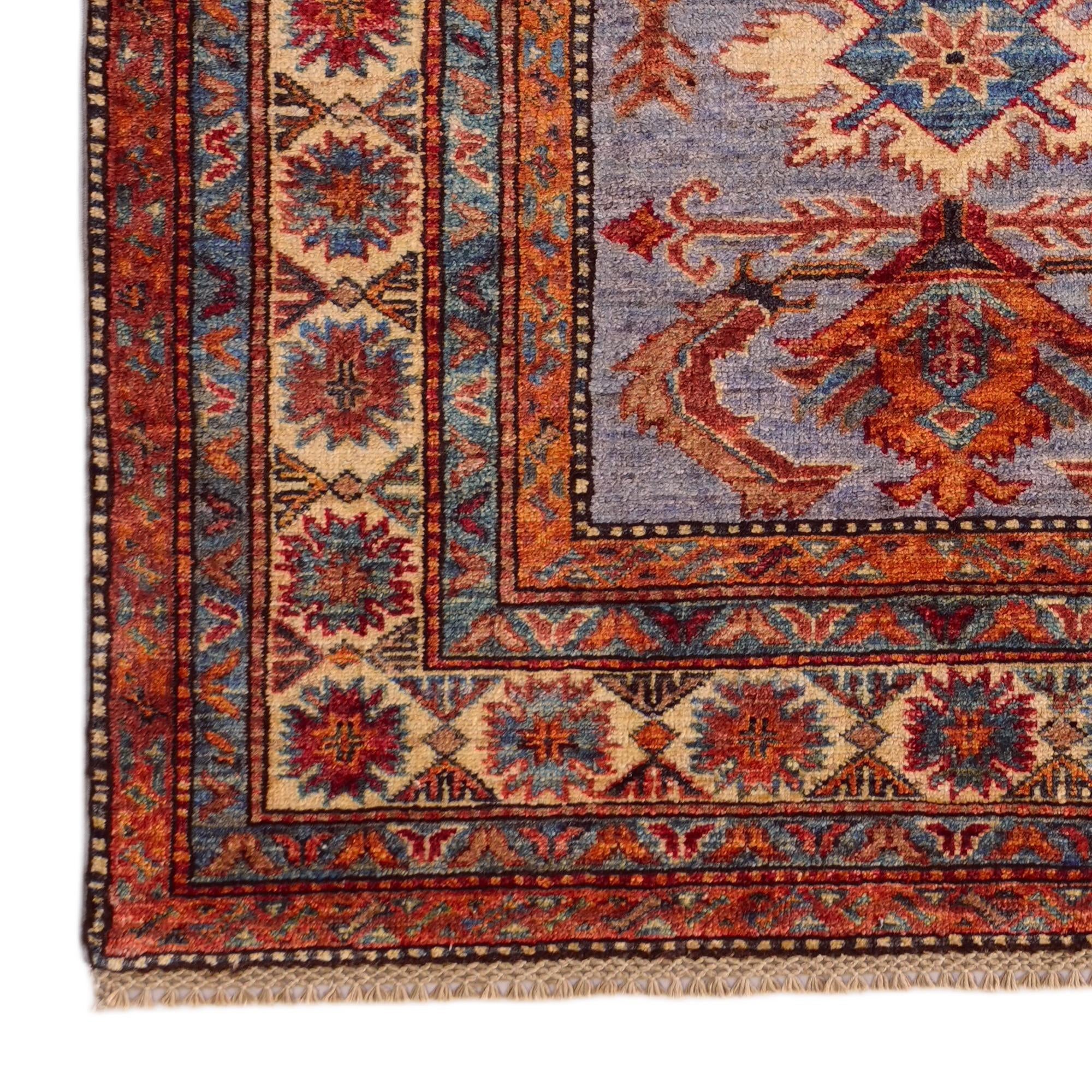 3' 5 x 5' Hand Knotted Kazak Rug