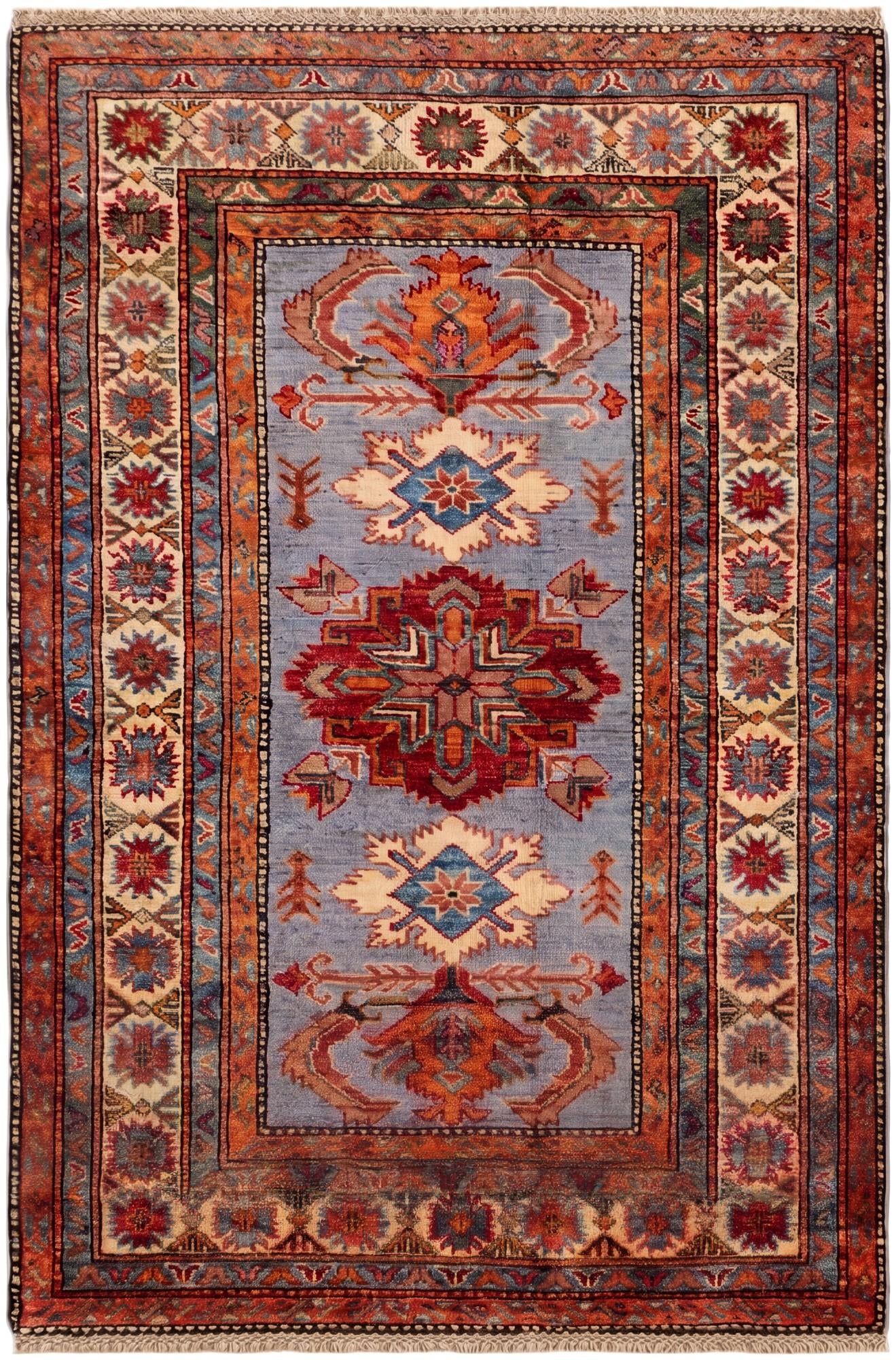 3' 5 x 5' Hand Knotted Kazak Rug