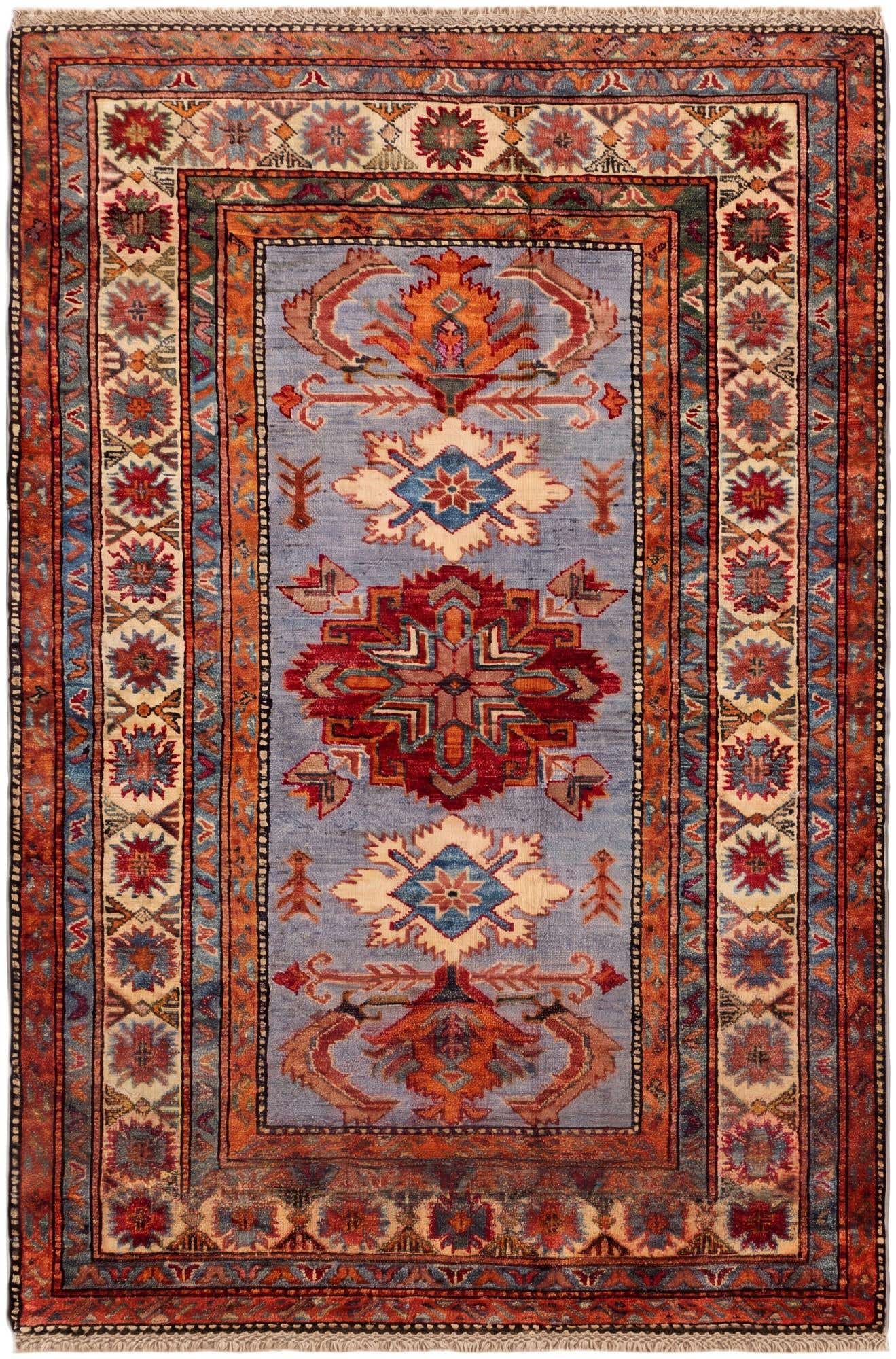 3' 5 x 5' Hand Knotted Kazak Rug