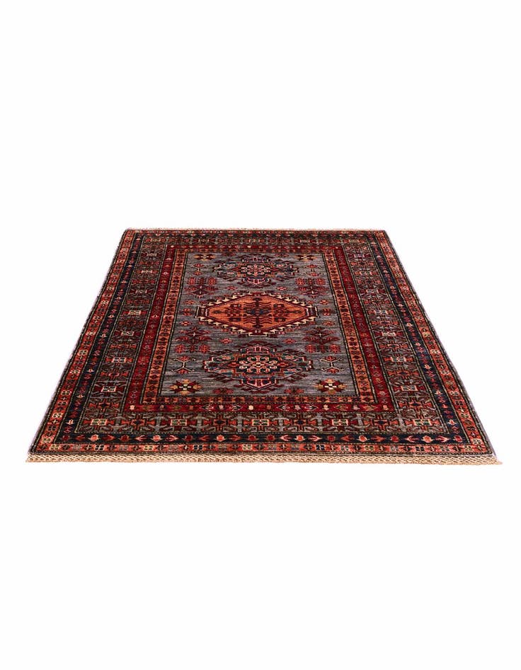Detail image of 3' 5 x 5' Hand Knotted Kazak Rug