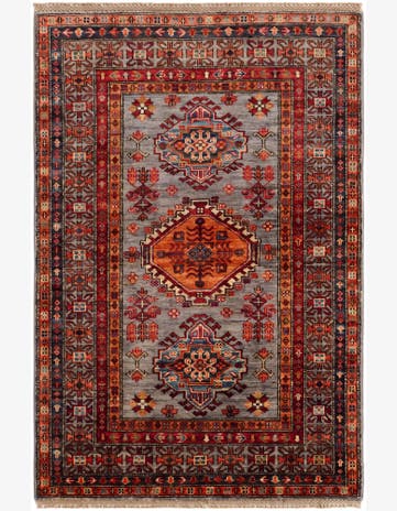 3' 5 x 5' Hand Knotted Kazak Rug
