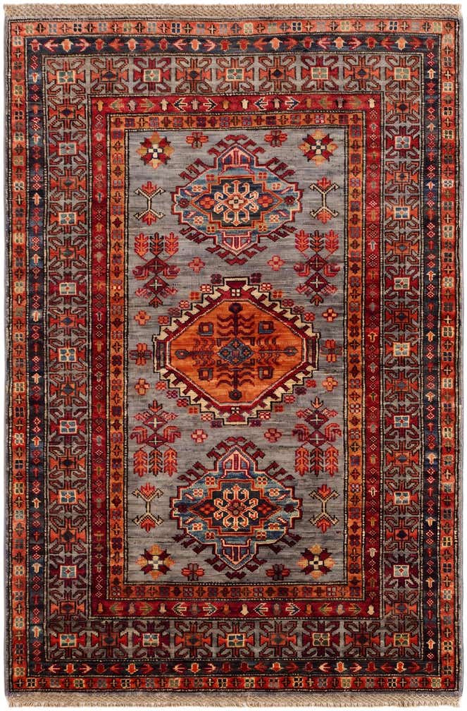 3' 5 x 5' Hand Knotted Kazak Rug