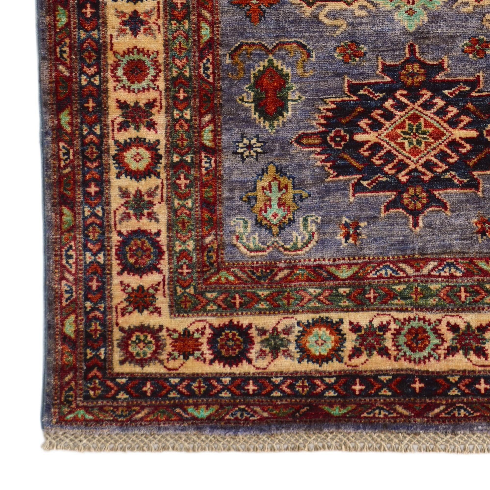 3' 4 x 5' 5 Hand Knotted Kazak Rug