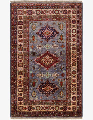 3' 4 x 5' 5 Hand Knotted Kazak Rug