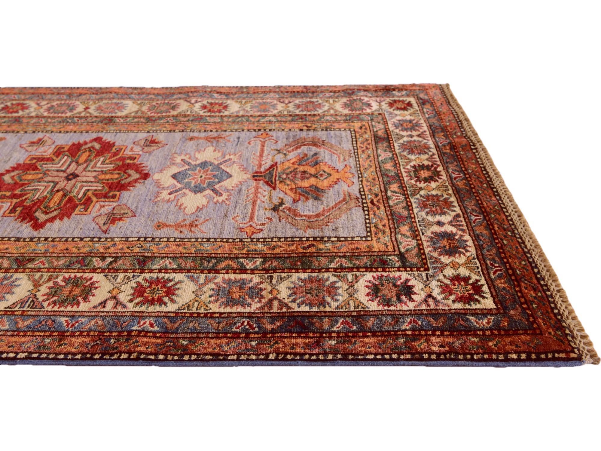 3' 5 x 5' 2 Hand Knotted Kazak Rug
