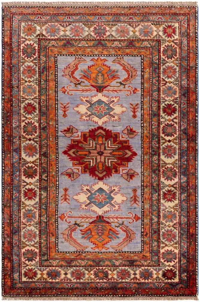 3' 5 x 5' 2 Hand Knotted Kazak Rug