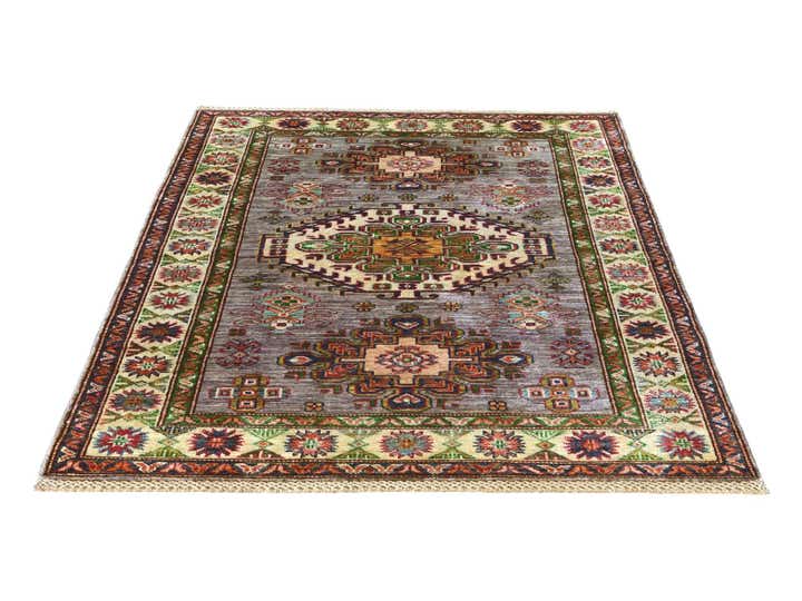 3' 8 x 4' 11 Hand Knotted Kazak Rug