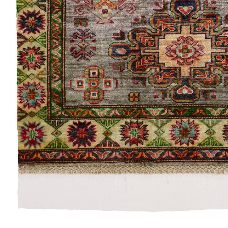 Detail image of 3' 8 x 4' 11 Hand Knotted Kazak Rug
