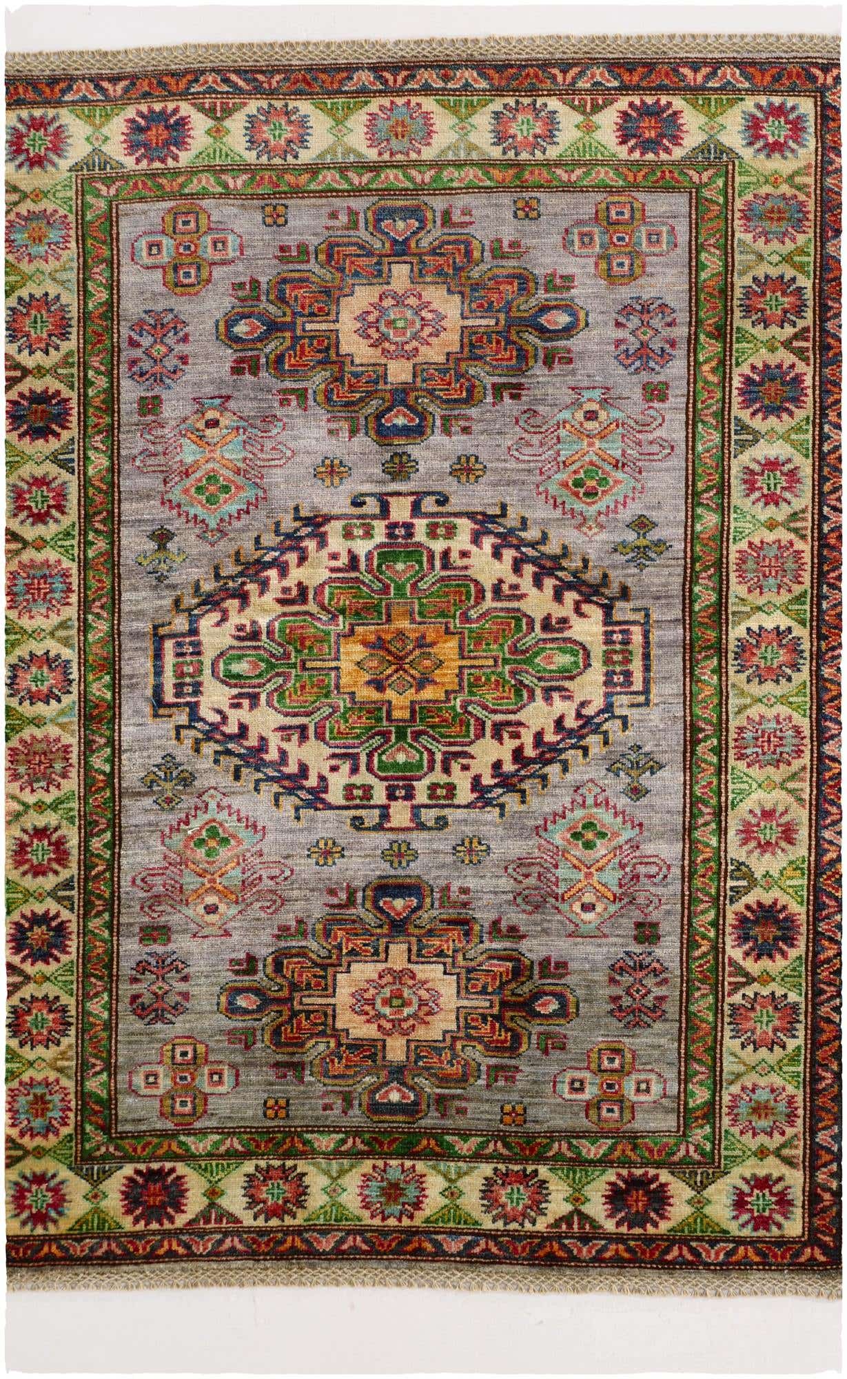 3' 8 x 4' 11 Hand Knotted Kazak Rug