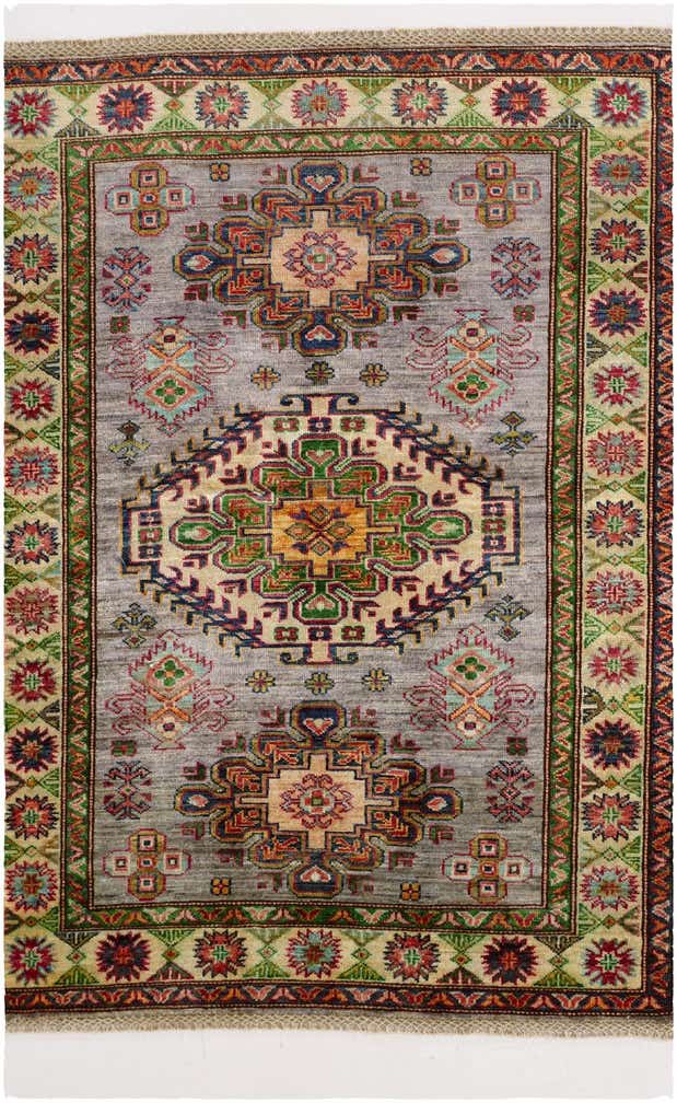 3' 8 x 4' 11 Hand Knotted Kazak Rug