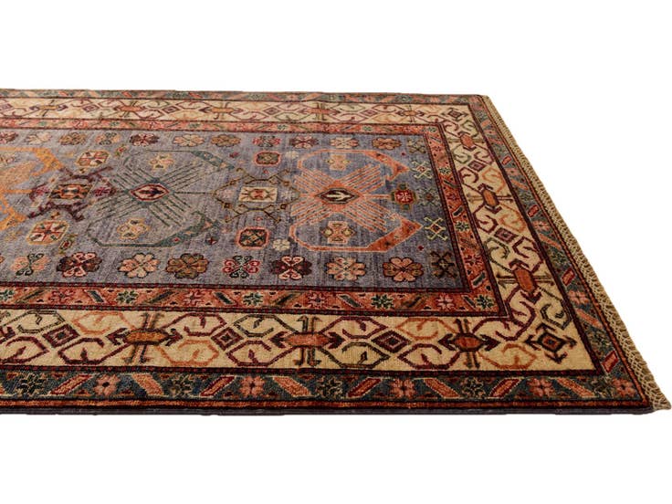 Detail image of 4' 2 x 5' 11 Hand Knotted Kazak Rug