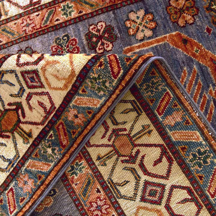4' 2 x 5' 11 Hand Knotted Kazak Rug