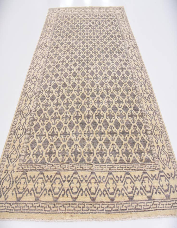 Detail image of 6' 7 x 9' 7 Hand Knotted Khotan Ziegler Rug