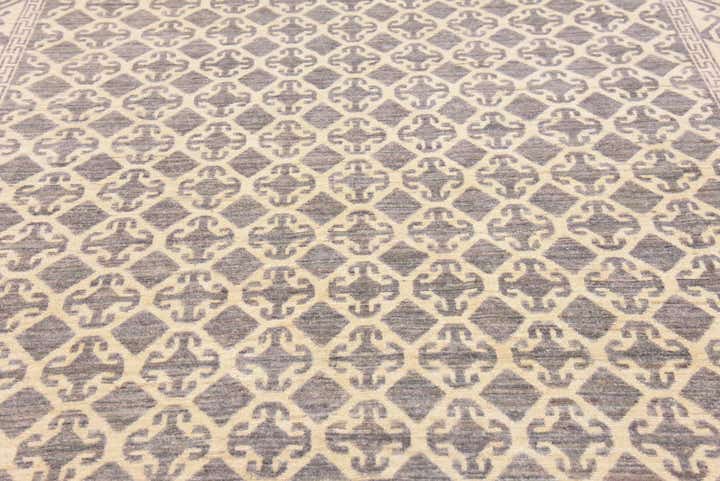 6' 7 x 9' 7 Hand Knotted Khotan Ziegler Rug