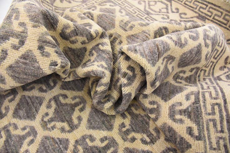 Detail image of 6' 7 x 9' 7 Hand Knotted Khotan Ziegler Rug