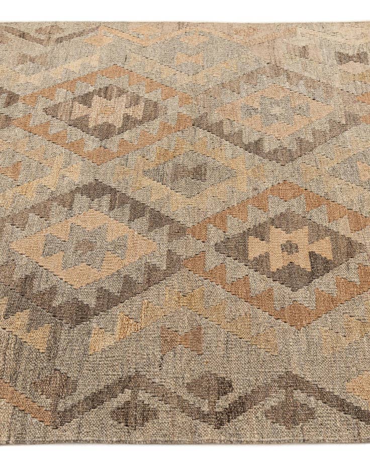Detail image of 3' 5 x 4' 9  Hand Woven Kilim Maymana Wool Rug