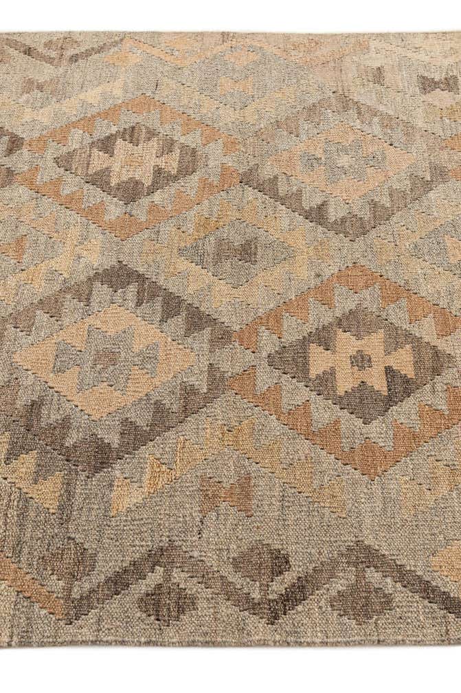 3' 5 x 4' 9 Hand Woven Kilim Maymana Wool Rug