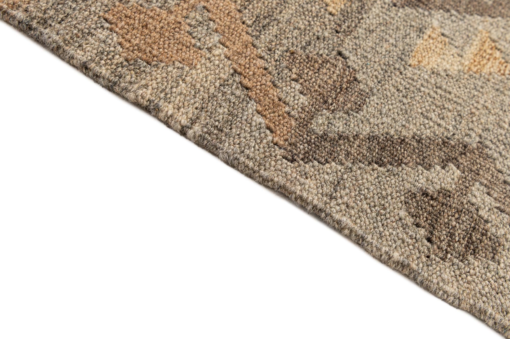 3' 5 x 4' 9 Hand Woven Kilim Maymana Wool Rug