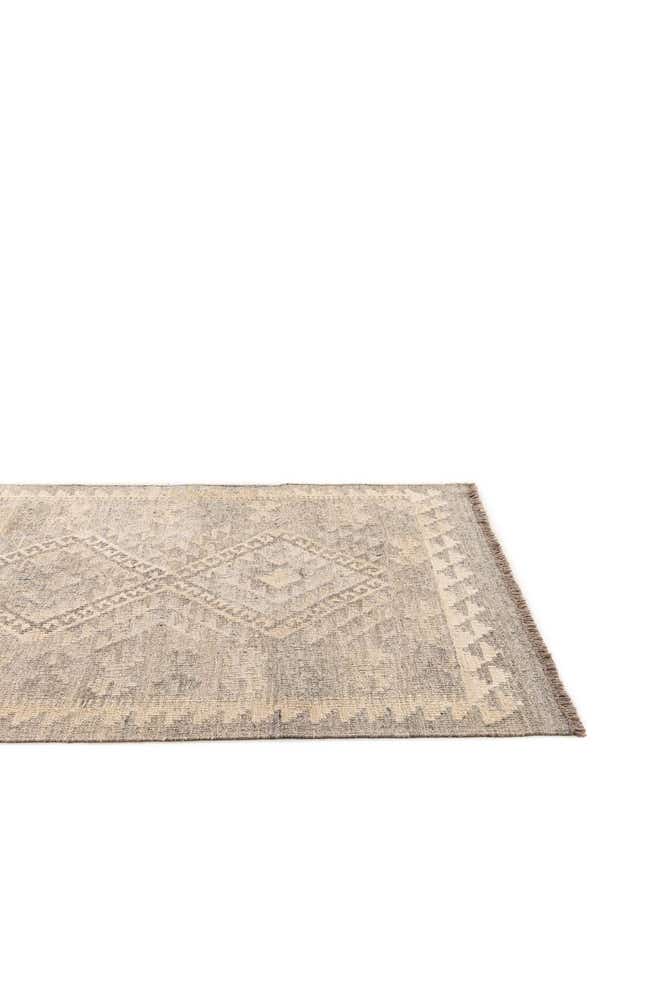 3' 4 x 4' 11 Hand Woven Kilim Maymana Wool Rug