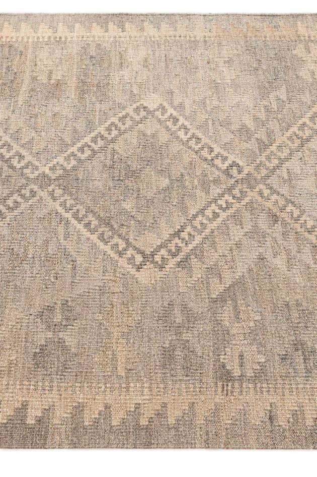 Detail image of 3' 4 x 4' 11 Hand Woven Kilim Maymana Wool Rug