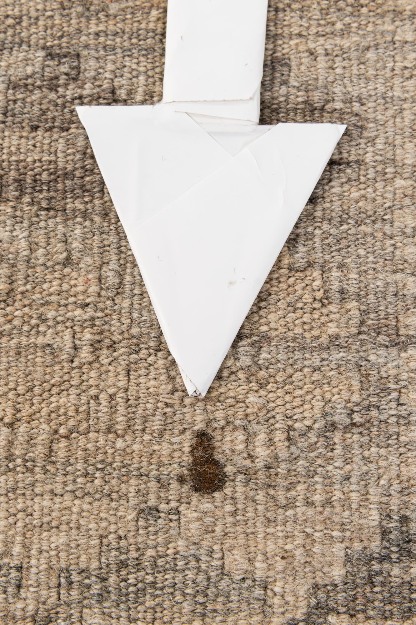 3' 4 x 4' 11 Hand Woven Kilim Maymana Wool Rug